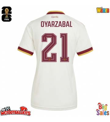 Spain Mikel Oyarzabal #21 Replica Away Stadium Shirt for Women World Cup 2026 Short Sleeve